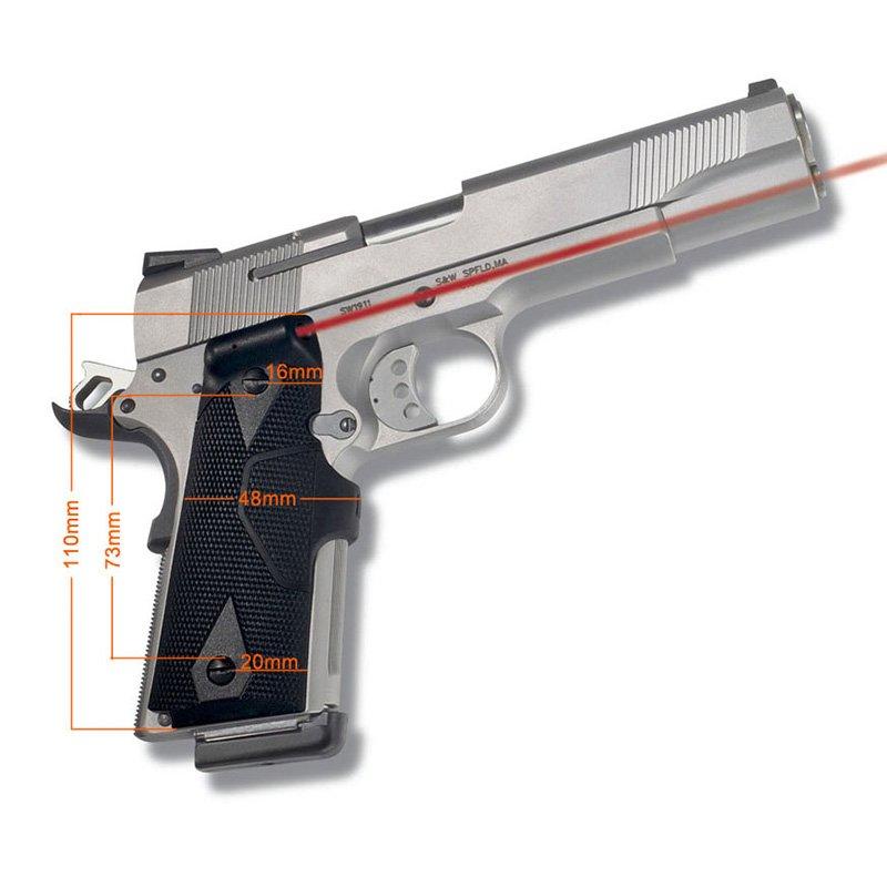 Custom Red 1911 Compact Punisher Grips Tactical Lasers  JG-025