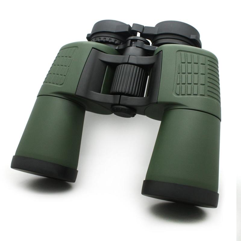Water Resistant 10x50 Long Range Binoculars With Eye Caps Green Color MZ10x50
