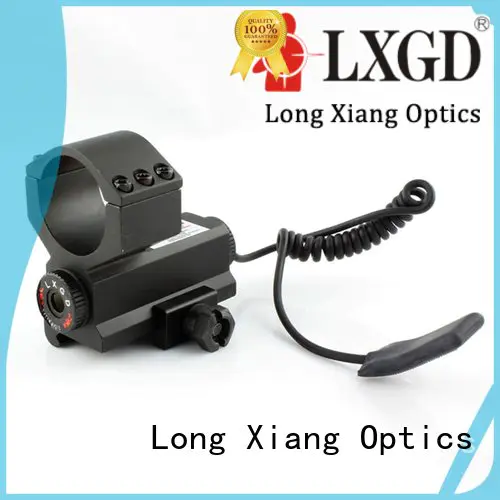 Long Xiang Optics Brand on tactical flashlight with laser crimson mini