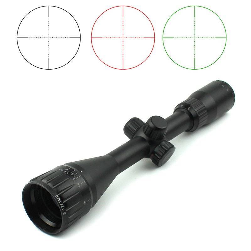 Hunting Scopes Best Ar Scope Red Green Blue Mil Dot Reticle  3-12x44AOE