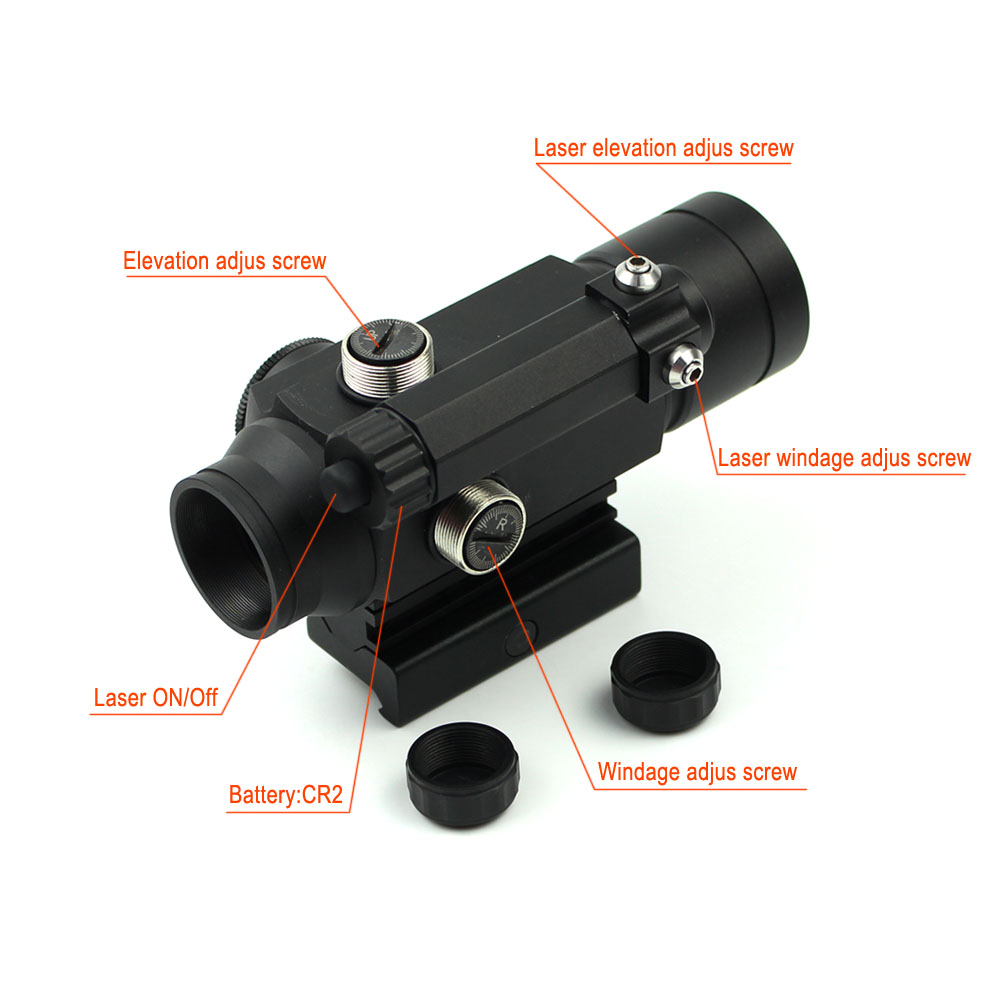 Long Xiang Optics-Red Dot Sight Scope Laser Sight Combo With Rail Mount Hd-25-3