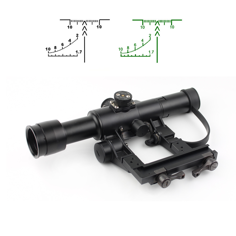Long Xiang Optics-Rangefinding Tactical Magnifier Rifle Scope 4 x 26 For Ak Exclusive
