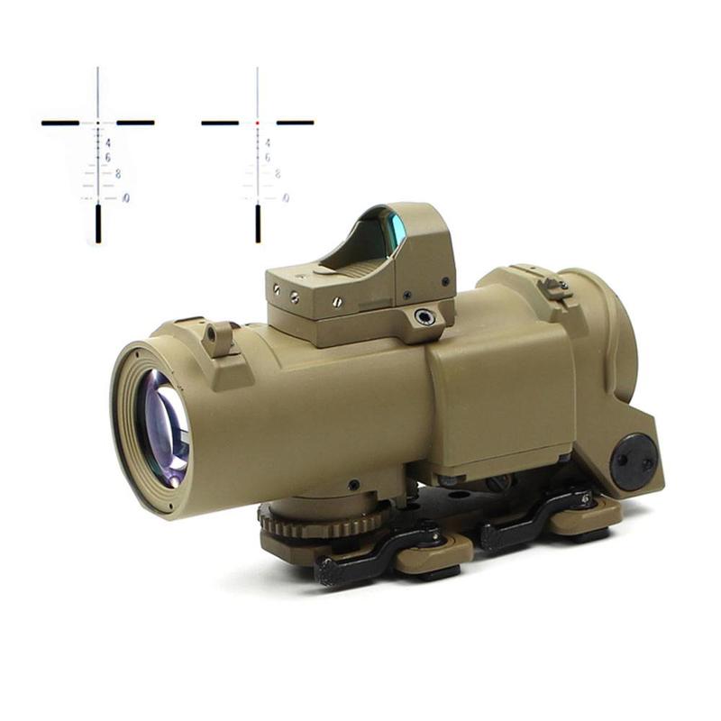 Best Tactical Scope Air Soft 1&4x Optics Scope With Red Dot Sight 1-4x32F